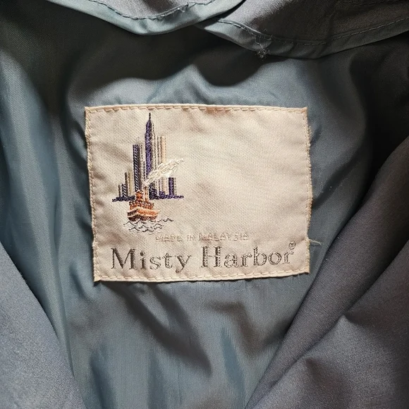 Misty Harbor vintage button-down light-weight short trench coat Size 10 - Picture 6 of 8